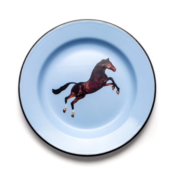 Enamel Piatto Horse