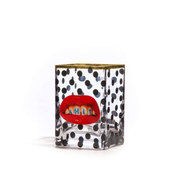 Glass Vaso Shit Pois - immagine 2