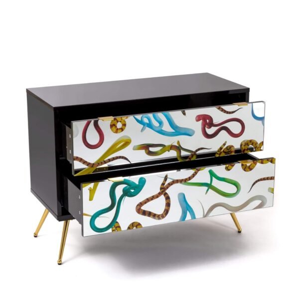 Cassettiera con 2 Cassetti Snakes - immagine 3