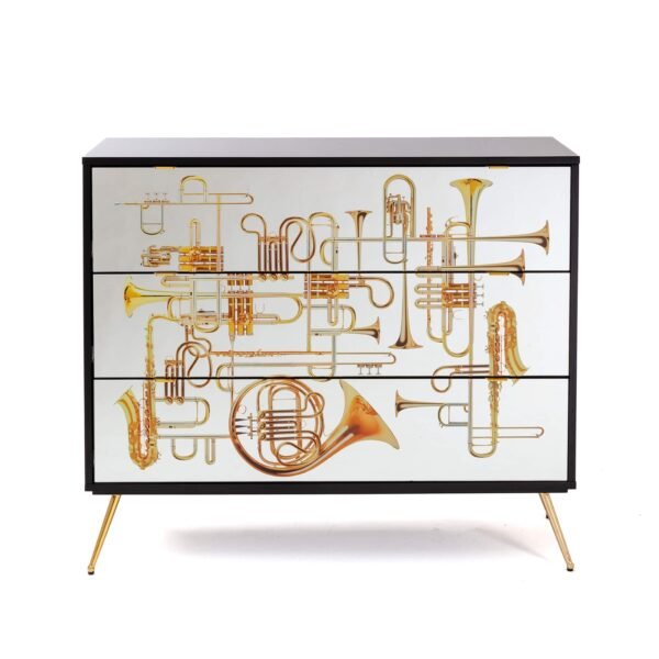 Cassettiera con 3 Cassetti Trumpets