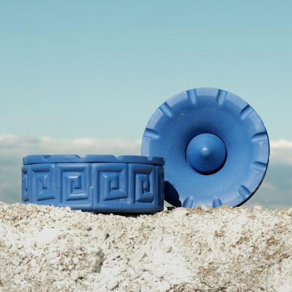 Terracotta Posacenere "Greche" - Blu - immagine 2