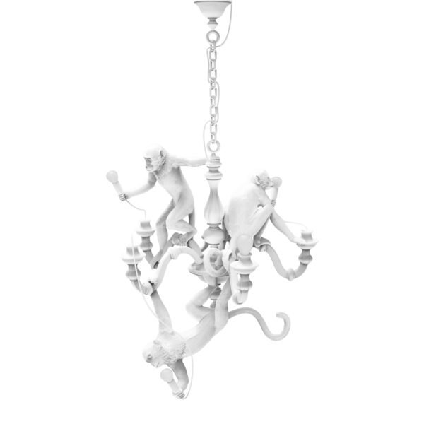 Monkey Chandelier Bianco