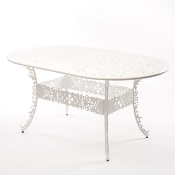 Industry Collection ALUMINIUM OVAL TABLE - Bianco - immagine 2