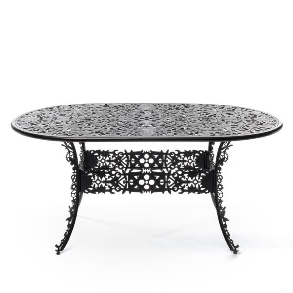 Industry Collection ALUMINIUM OVAL TABLE - Nero