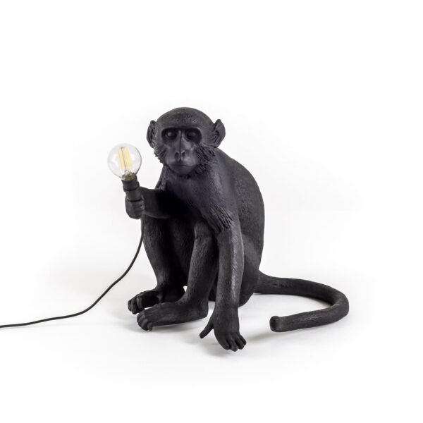 The Monkey Lampada Nero Sitting Version