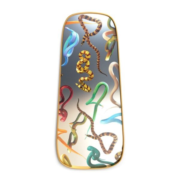 Specchio con Cornice d'Oro Snakes