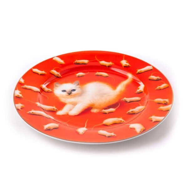 Porcelain Piatto Kitten Oro Border - immagine 2