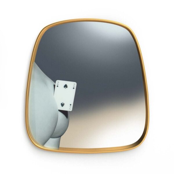 Specchio con Cornice d'Oro Two of Spades